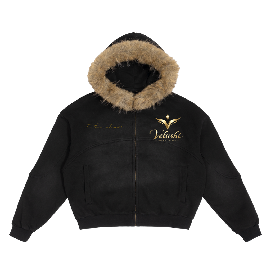 Velushi Real Ones Detachable Fur Hoodie