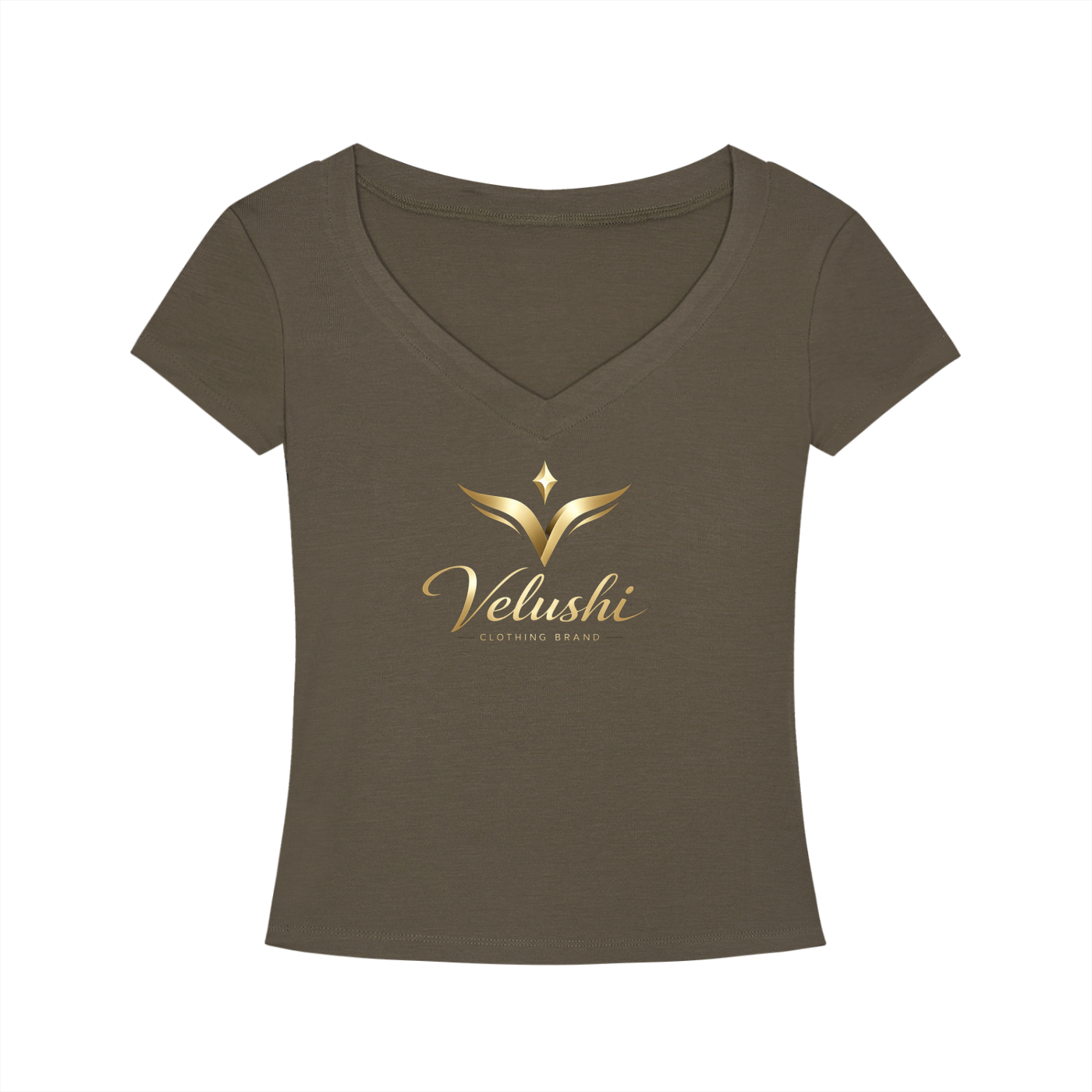 Velushi Ladies Slim Fit V-Neck T-Shirt