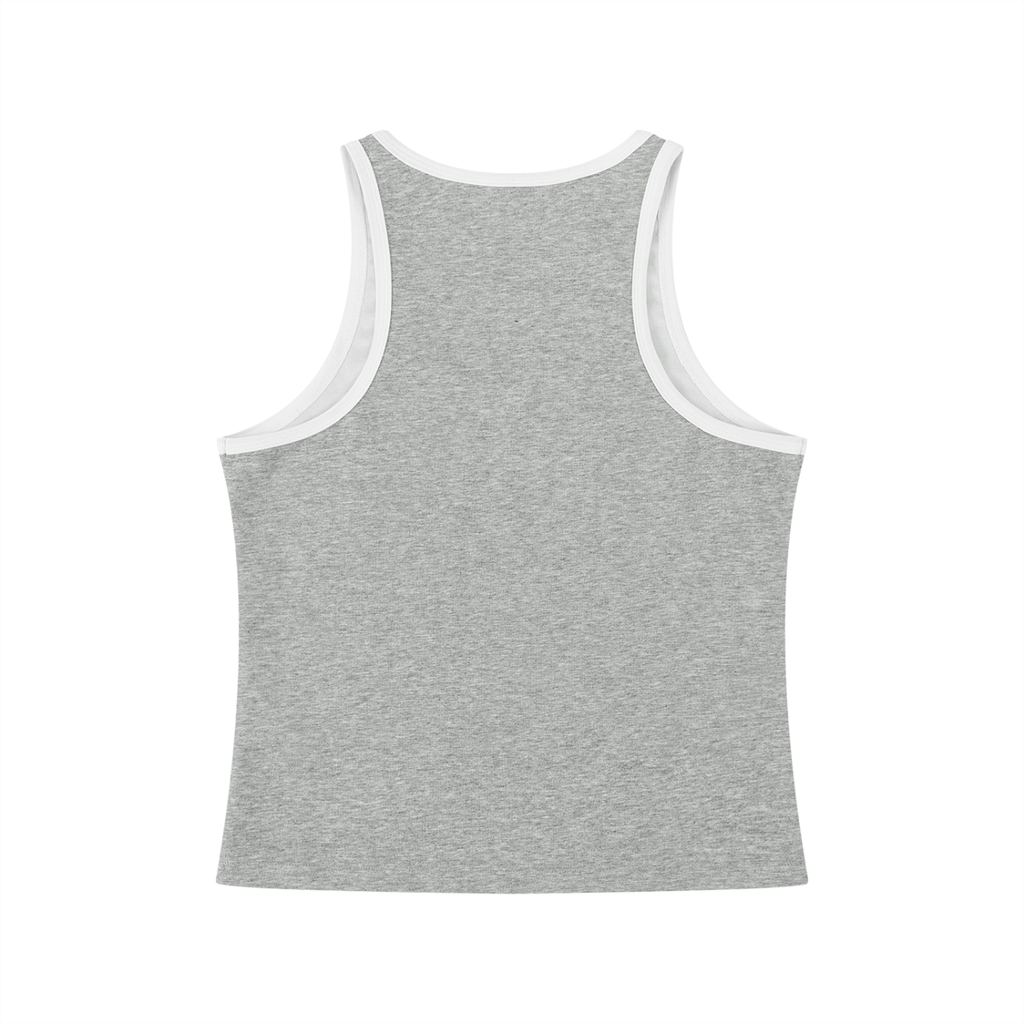 Velushi Real Chill Womens Block Cropped Tank Top
