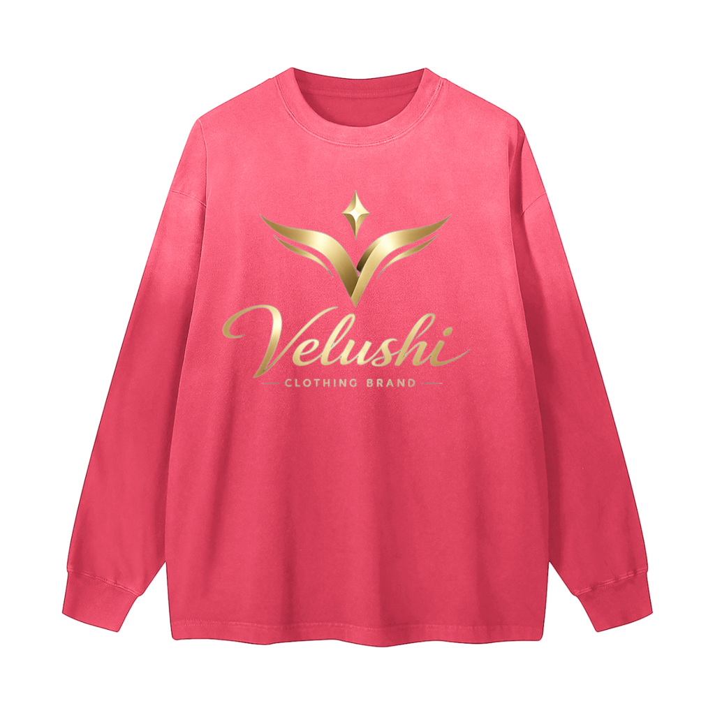Velushi Real Ones Gradient Washed Long Sleeve T-Shirt