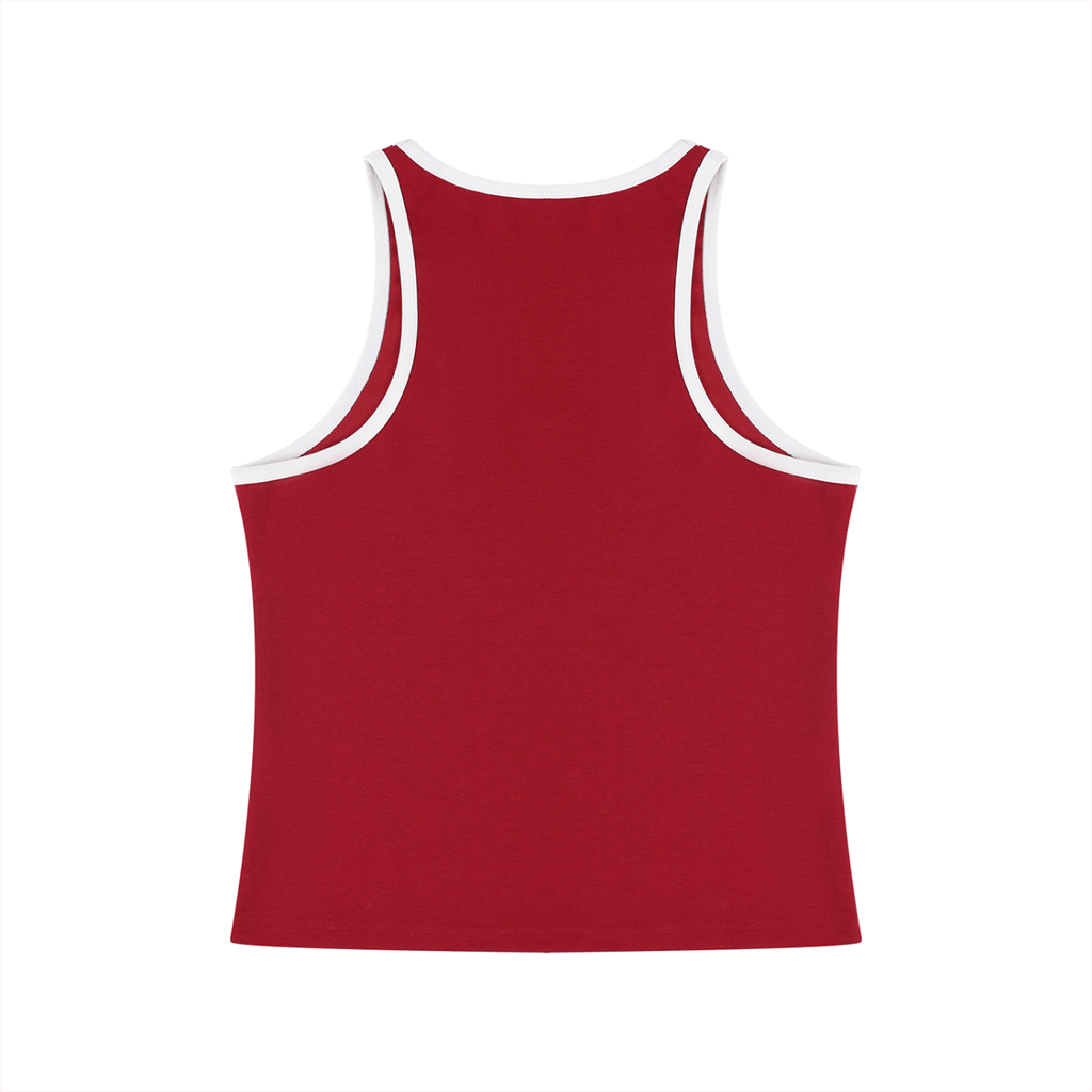 Velushi Real Chill Womens Block Cropped Tank Top