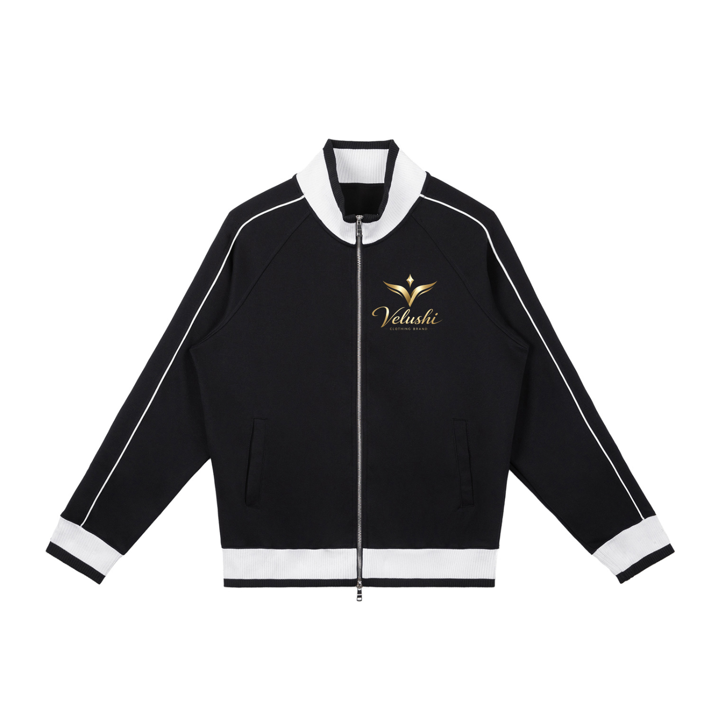 Velishi Real One Block Raglan Sleeve Zip Track Jacket